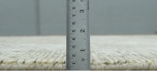 Modern Abstract Olive Green, Ivory And Charcoal Handloom 5x8 ft Bedroom, Living Room Rug Wool And Viscose Area Rug