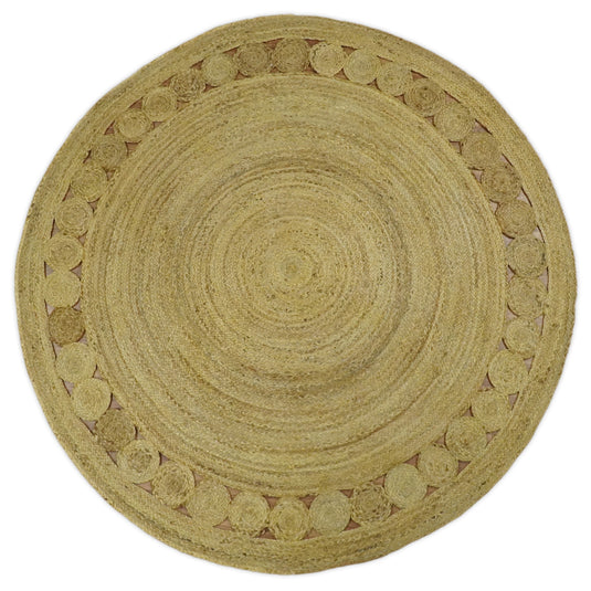 Available in USA Hand Braided Brown 100% Natural Bedroom, Living Room Rug, kids Room Natural Round Jute Area Rug -AAJR13- (FC)
