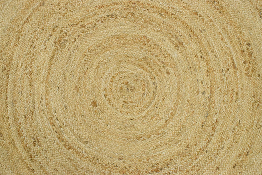 Available in USA Hand Braided Brown and White 100% Natural Bedroom, Living Room Rug, kids Room Natural Round Jute Area Rug -AAJR4- (FC)