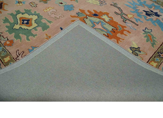 Modern Oushak Peach And Colorful Hand Tufted 2.6x6, 2.6x8, 3x5, 4x6, 5x7, 5x8, 6x9, 8x10 And 9x12 ft Bedroom, Living Room Rug Wool Area Rug