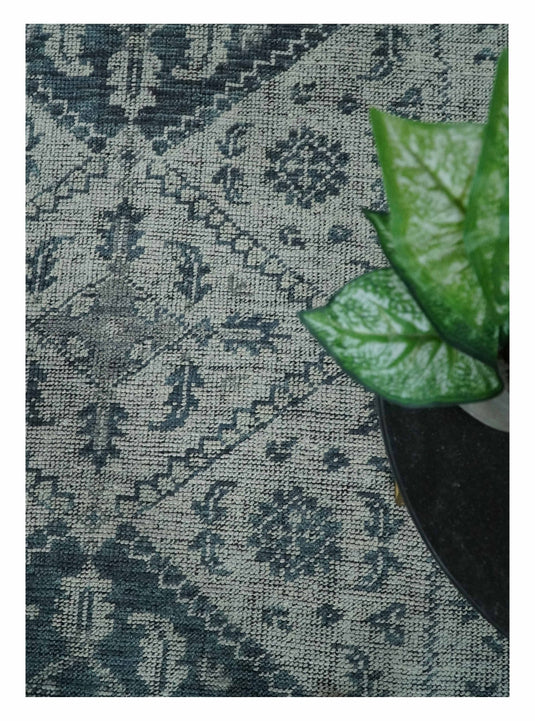 Traditional Pattern Gray And Silver Serapi Hand Knotted Bedroom, Living Room Rug Wool Area Rug