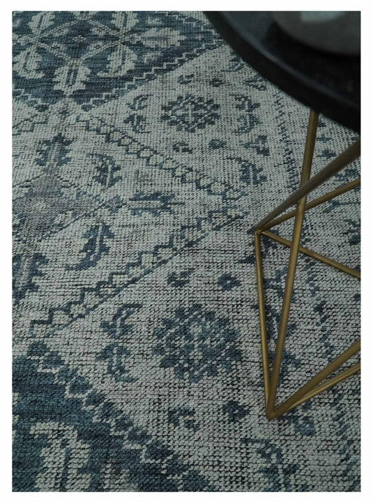 Traditional Pattern Gray And Silver Serapi Hand Knotted Bedroom, Living Room Rug Wool Area Rug