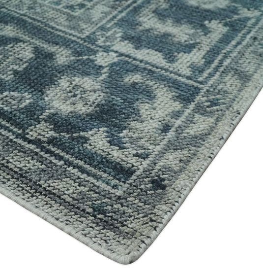 Traditional Pattern Gray And Silver Serapi Hand Knotted Bedroom, Living Room Rug Wool Area Rug