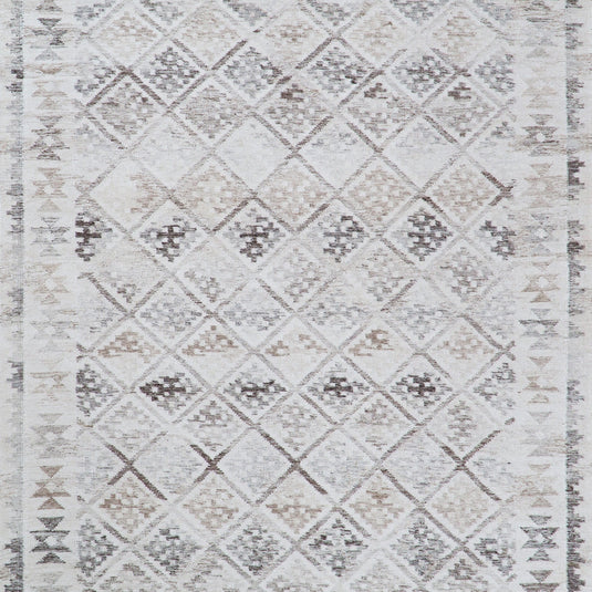 5x8 AND 8X10 IVORY HANDMADE NATURAL KILIM RUG- (FC)