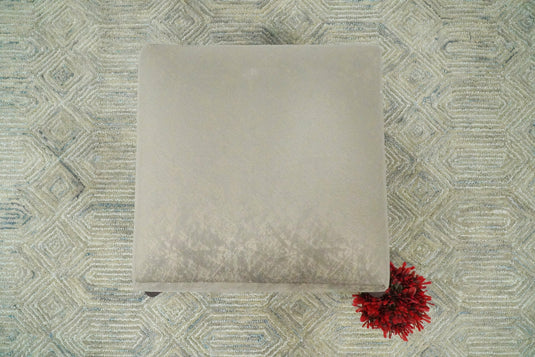 Handmade Gray Velvet Stool | Ottoman | Footstool | Small Velvet Seat