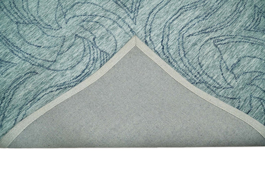 Hand Tufted Gray and Blue Tribal Design Wool Area Rug, Scandinavian Rug, Kids, Living Room, Bedroom and Dinning Rug | MA64