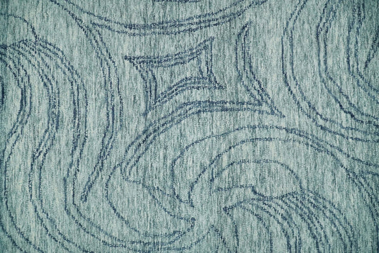 Hand Tufted Gray and Blue Tribal Design Wool Area Rug, Scandinavian Rug, Kids, Living Room, Bedroom and Dinning Rug | MA64