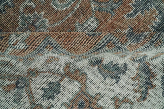 Vintage Distressed Hand Knotted Serapi Charcoal and Rust 3X5, 4X6, 5x8, 6x9, 8x10, 9x12 Traditional Antique Persian Area Rug |2398