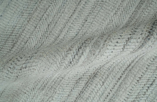 Flatwoven Shaded Scandinavian Hand Made Blended Wool Area Rug, Beige, Camel and Brown ,8x10 | KE04810