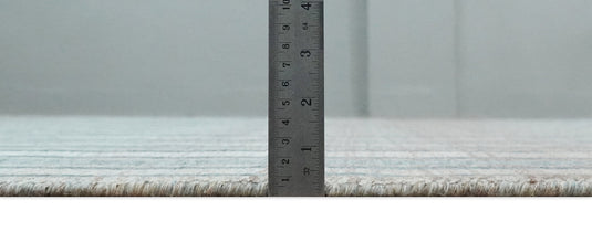 Flatwoven Hand Made Modern Stripes Scandinavian Blended Wool Area Rug, Peach, Grey and Silver | KE17