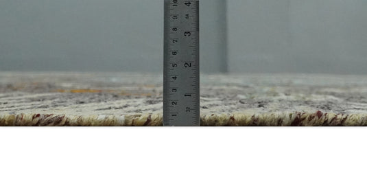 Hand Knotted antique Persian Style Contemporary Recycled Silk Area Rug, Blue, Silver and Beige , 10x14 | OP521014