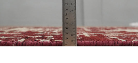 Hand Knotted Modern Abstract Contemporary Recycled Silk Area Rug, Camel and Maroon, 4X6 | OP6446