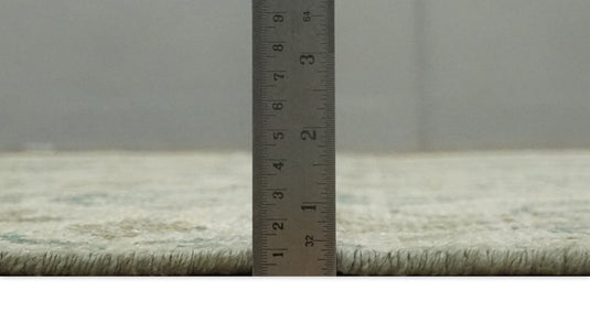 Hand Knotted Persian Style Contemporary Bamboo Silk Area Rug, Beige, Blue and Camel Modern, 5x8 | OP7158