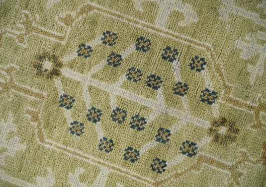 Antique Tradtional Vintage Oushak Olive, Gold and Ivory | CP746