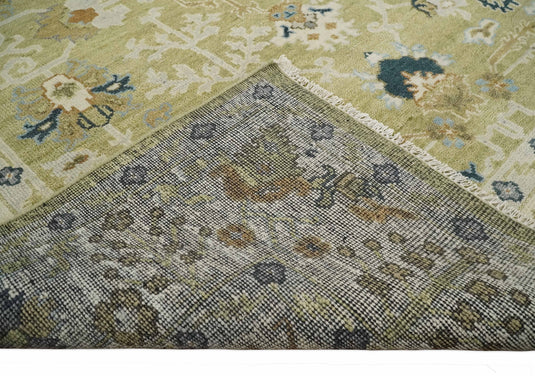 Antique Tradtional Vintage Oushak Olive, Gold and Ivory | CP746