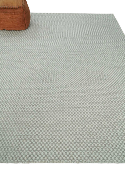 Modern Loop Pile Flatwoven Durrie Area Rug , Beige And Ivory Living Room, Dinning Room Layering Rug | CP830