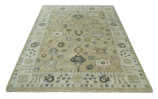 Antique Tradtional Vintage Oushak Camel, Gold and Ivory 5x8,6x9,8x10,9x12,10x14 and 12x15 | CP920