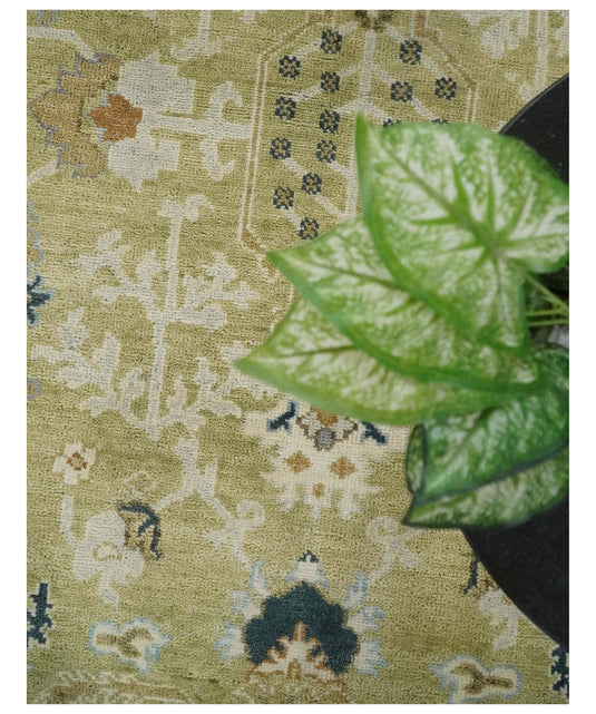 Antique Tradtional Vintage Oushak Olive, Gold and Ivory | CP746
