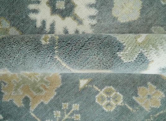 Antique Oriental Oushak 8x10 Large Handmade Vintage Persian Gray and Ivory Wool Area Rug |CP827810