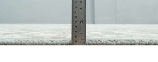 Traditional Hand Knotted 9x12 Blue, Camel and Ivory Antique Persian Serapi Wool Rug | CP834912