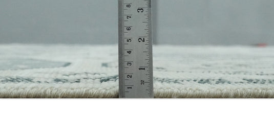 Hand Knotted Turkish Traditional Antique Persian Low Pile Area Rug, Silver, Beige and Gray | NCP2758