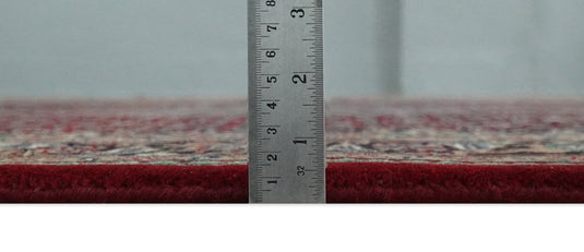 Hand knotted Antique Maroon, Black and Blue Traditional Medallion Wool area rug, 5x7