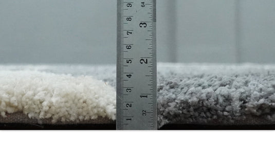 Hand Woven Soft grey and White Plush 3x5, 4x6 and 5x7 Shaggy Area Rug | SHAG6