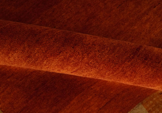 Handknotted Solid with Border Soumak Maroon,Gold and Beige Wool area rug, 5x7 |KNT50