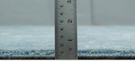 Hand Knotted Blue and Silver Traditional design Antique wool and Silk area rug, 6x9 | AGR169