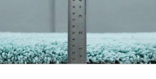 Hand Woven Soft Solid Plush 3x5, 4x6 and 5x7 Blue Shaggy Area Rug | SHAG12