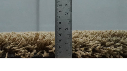 Hand Woven Soft Solid Plush 3x5, 4x6 and 5x7 Brown Shaggy Area Rug | SHAG3