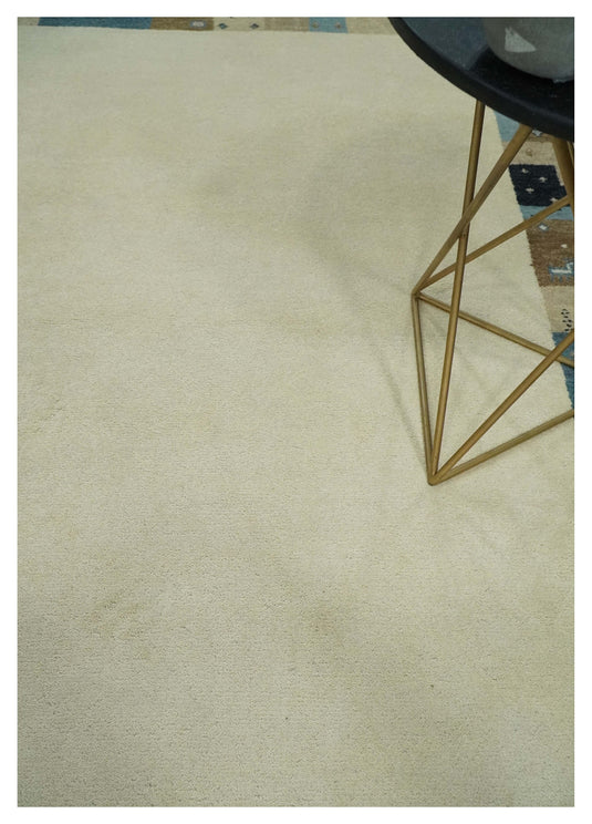 Hand Knotted Ivory with multicolored stripes Gabbeh Traditional Antique Southwestern rug, 6X8