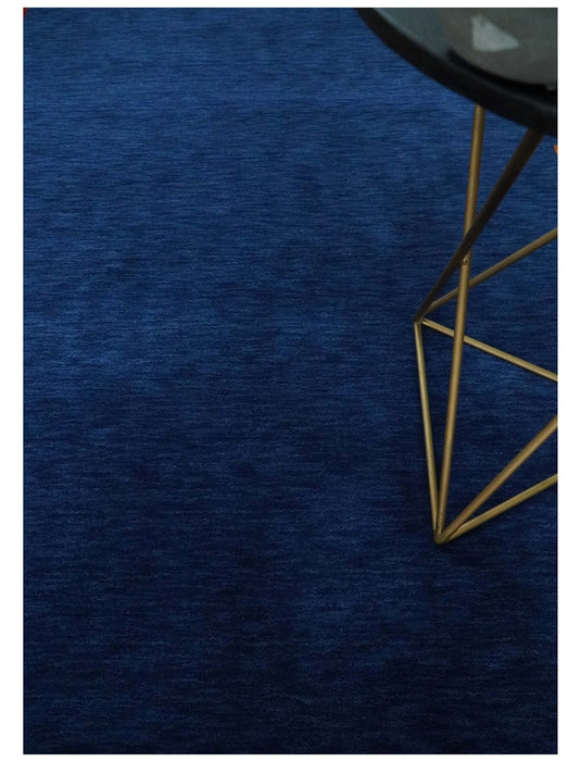 Hand Woven Blue, Rust with multicolored Stripes Wool southwestern Lori area rug, 6x8 |KNT19