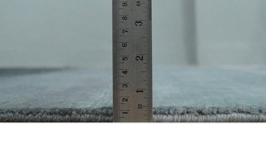 Hand Woven Ombre Black, Charcoal and Grey Striped southwestern Lori Gabbeh area rug, 5x7