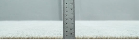 8x10 Hand Knotted Silver, Ivory and Grey Trellis Scandinavian Rug Made with Fine Wool |CP955810