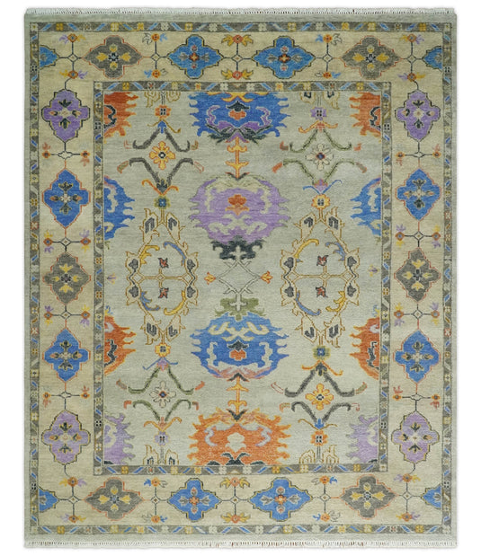 Hand knotted Antique Silver, Beige and Grey Traditional wool area rug | CP977810