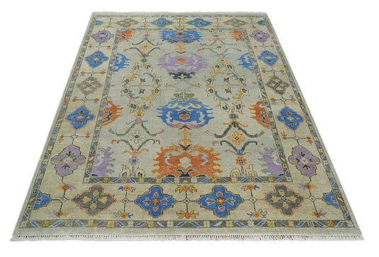 Hand knotted Antique Silver, Beige and Grey Traditional wool area rug | CP977810