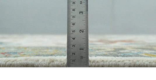 Hand Knotted Antique Ivory and Grey floral traditional wool area rug | CP978810