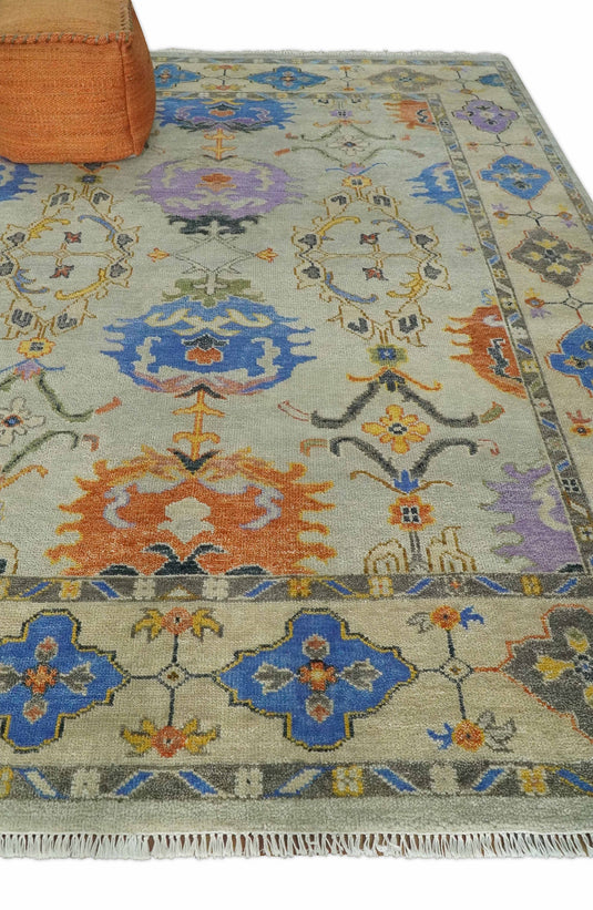 Hand knotted Antique Silver, Beige and Grey Traditional wool area rug | CP977810