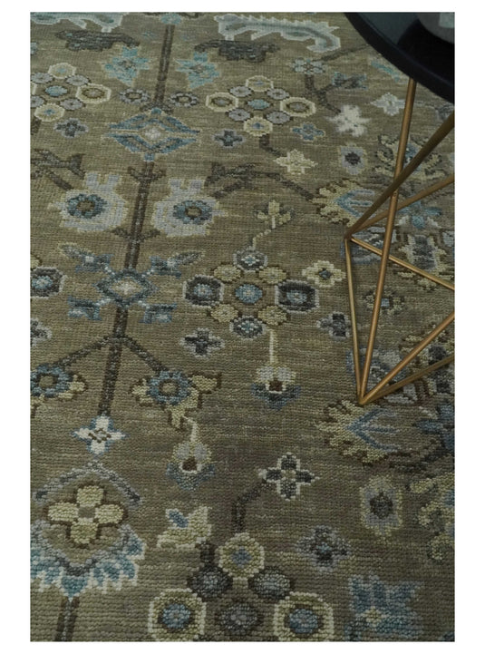 Hand Knotted Oriental Oushak Rug Camel, Ivory and Silver Multi Size Ideal for Living, Bedroom, and Dining Rooms | CP1704