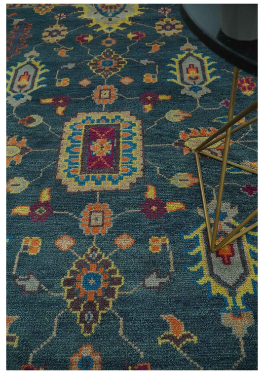 Custom Made Traditional Oushak Multicolor Hand Knotted wool Area Rug