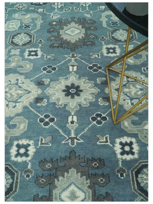 Hand Knotted Gray And Ivory Antique Rug 8x10 ft Ideal for Living, Bedroom And Dining Rooms | CP2277810