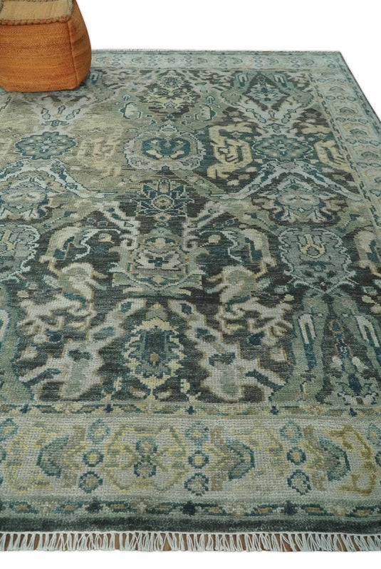 Antique Gray and Silver Oriental Oushak Hand knotted Multi Size wool Area Rug | CP1328