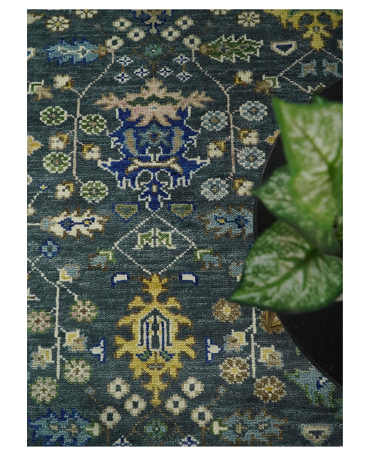 Antique Hand Knotted Green Moss and Blue 5X7, 5x8, 6x9, 8x10, 9x12, 10x14 and 12x15 Living Room Rug Traditional Oushak Wool area rug |CP679S