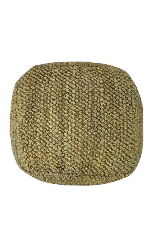 Modern Beige Jute Footstool, Seat, Foot Rest Living Room, Bedroom