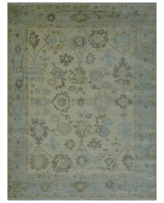 Hand Knotted Oriental Oushak  Rug Beige and Grey Multi Size Ideal for Living, Bedroom, and Dining Rooms |CP1709