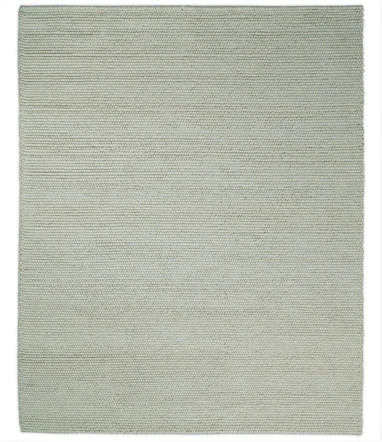 Available in USA Hand-Woven Solid Ivory 5x8,6x9, 8x10,9x12 ft Bedroom, Living Room Rug, kids Room Wool Area Rug | AADOV1