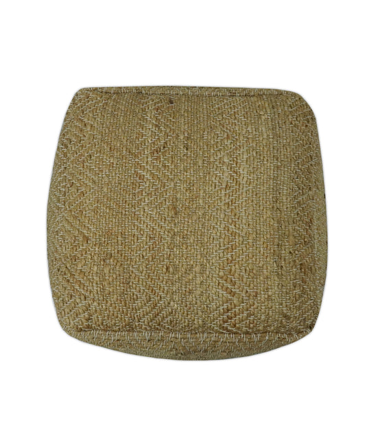 Tribal Beige Jute Footstool, Seat, Foot Rest Living Room, Bedroom