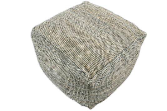 Natural Large Gray And Brown Hand Woven Jute Pouf Footstool, Seat, Foot Rest Living Room, Bedroom