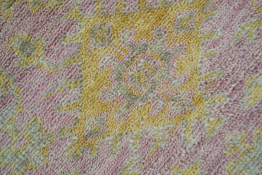 Traditional Turkish Design Pink And Beige 3x5 ft Hand Knotted Wool Area Rug